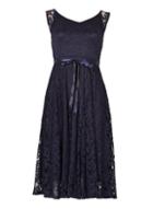 *izabel London Navy Lace Midi Fit And Flare Dress