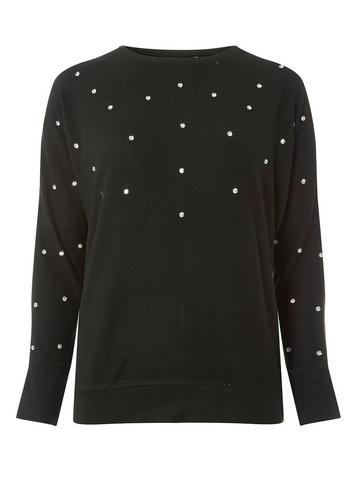 Dorothy Perkins Black Bling Batwing Top