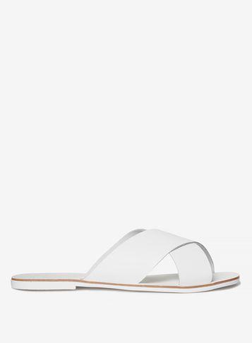 Dorothy Perkins White Leather 'fearn' Mules