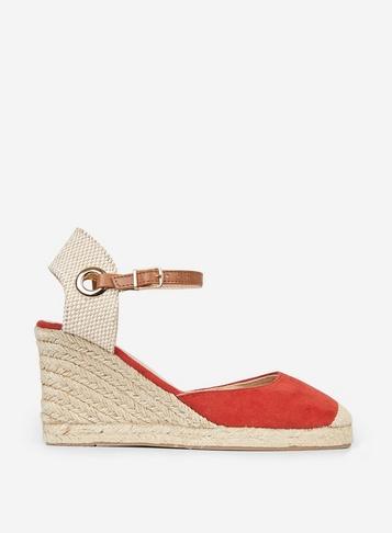 Dorothy Perkins Rust Raya Espadrille Wedge Sandals