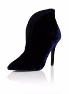 Dorothy Perkins *paper Dolls Navy Velvet 'berry' Shoes