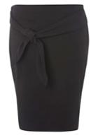 Dorothy Perkins *dp Curve Black Tie Front Pencil Skirt