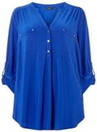 Dorothy Perkins *dp Curve Cobalt Button Jersey Shirt
