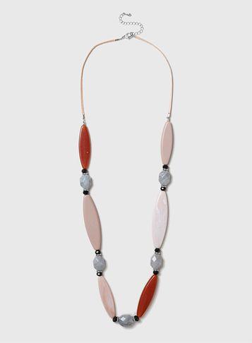 Dorothy Perkins Pink Resin Rope Necklace