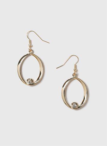 Dorothy Perkins Circle Rhinestone Earrings