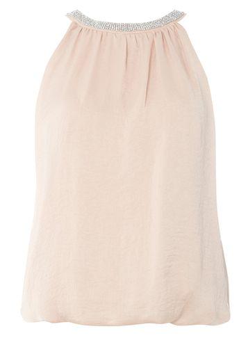 Dorothy Perkins Blush Cutaway Embellished Top