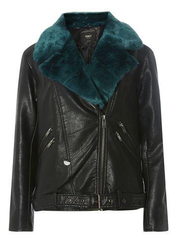 Dorothy Perkins *only Black Oversized Biker Jacket