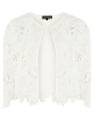 Dorothy Perkins *luxe White Lace Cropped Jacket