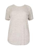 Dorothy Perkins *blue Vanilla Curve Grey Cold Shoulder Top