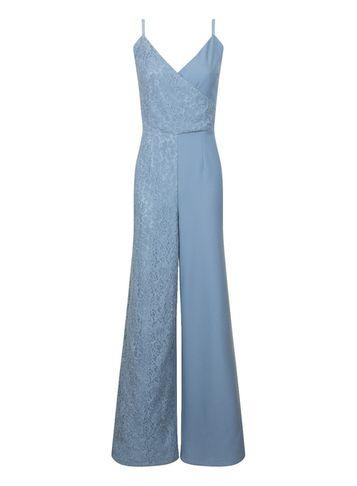 Dorothy Perkins *little Mistress Dusty Blue Strap Jumpsuit