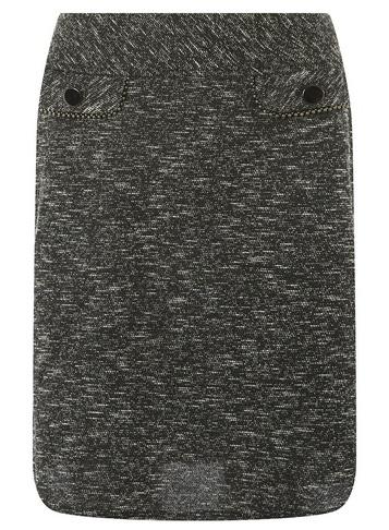 Dorothy Perkins *tall Grey Pocket Trim Mini Skirt