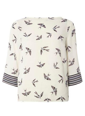 Dorothy Perkins Grey Bird Print Top