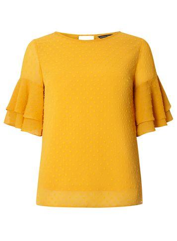 Dorothy Perkins Mustard Dobby Yellow Top