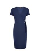 Dorothy Perkins Navy D-ring Wrap Pencil Dress