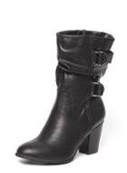 Dorothy Perkins Black Wide Fit 'katherine' Calf Boots