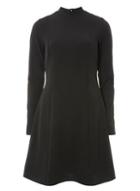 Dorothy Perkins Black High Neck Fit And Flare Dress