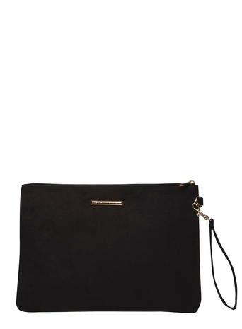 Dorothy Perkins Black Faux Suede Wristlet