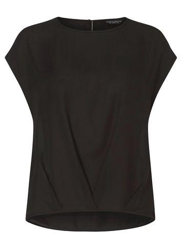 Dorothy Perkins Black Pleat Hem T-shirt