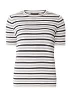 Dorothy Perkins Navy And Grey Stripe Tee