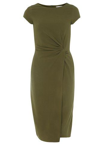 Dorothy Perkins *lily & Franc Khaki Manipulated Dress