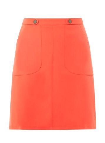 Dorothy Perkins Orange Button A-line Skirt