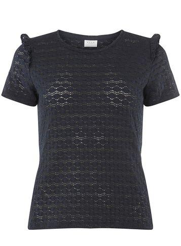 Dorothy Perkins *vila Navy Frill Shoulder Top