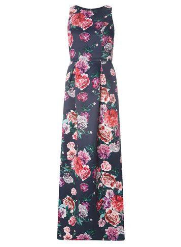 Dorothy Perkins Multi Coloured Satin Touch Maxi Dress