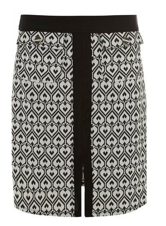Dorothy Perkins *tall Mono Heart A-line Skirt