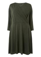 Dorothy Perkins *dp Curve Khaki Brushed Wrap Dress