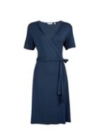 Dorothy Perkins *tall Navy Belted Wrap Dress