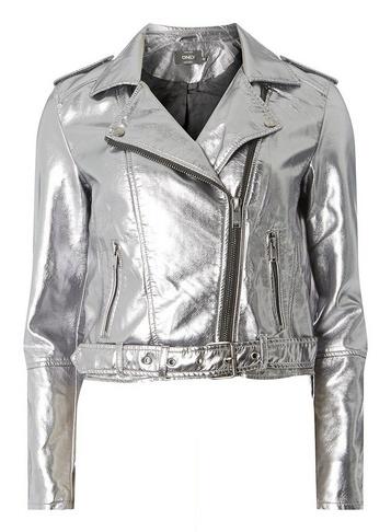 *only Gunmetal Metallic Biker Jacket