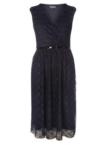 Dorothy Perkins * Billie & Blossom Navy Lace Dress With Belt