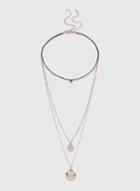 Dorothy Perkins Rose Gold Coin Drop Necklace