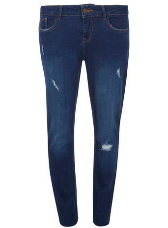 Dorothy Perkins Mid Wash 'casey' Relaxed Skinny Jeans