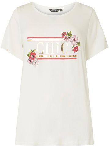 Dorothy Perkins *dp Curve Ivory Chic Motif T-shirt