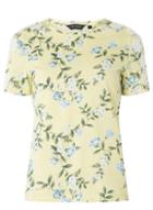 Dorothy Perkins Lemon-yellow Floral Print T-shirt