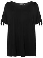 Dorothy Perkins Dp Curve Black Bow Sleeve T-shirt