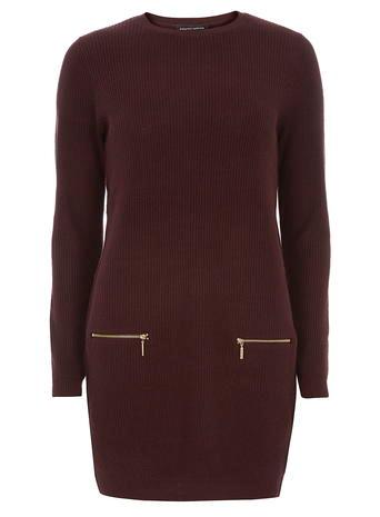 Dorothy Perkins Mulberry Zip Rib Tunic