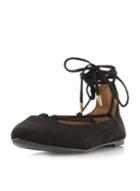 Dorothy Perkins *head Over Heels Black Ghillie Shoes