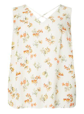 Dorothy Perkins Dp Curve Cream Floral Camisole Top