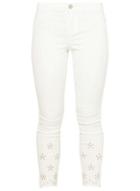Dorothy Perkins Petite White Frankie Broderie Hem Jeans