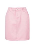 Dorothy Perkins Pink Denim Mini Skirt