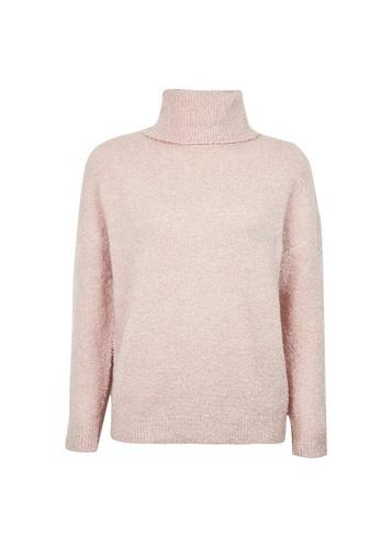 Dorothy Perkins Petite Blush Spandex Roll Neck Jumper