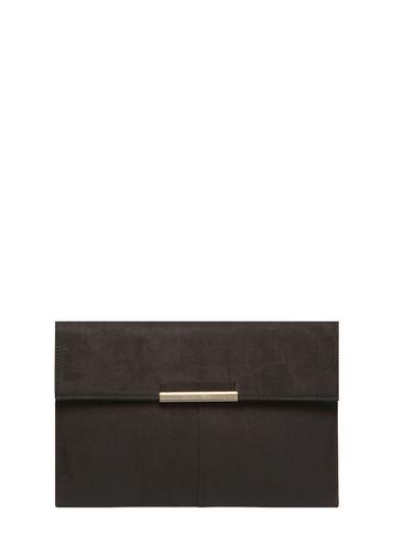 Dorothy Perkins Black Faux Suede Tab Clutch