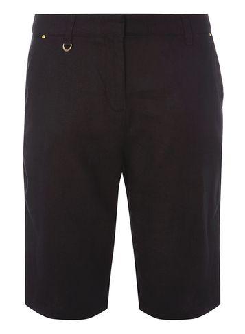 Dorothy Perkins Black Linen Knee Shorts