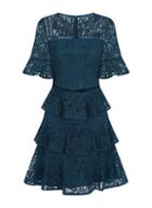 Girls On Film *girls On Film Teal Lace Tiered Dress