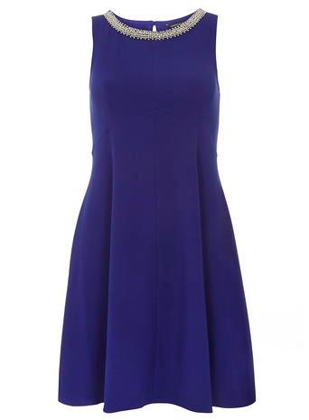 Dorothy Perkins Indigo Crepe Jersey Skater Dress