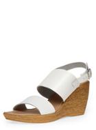 Dorothy Perkins White Two Part Strap Wedges