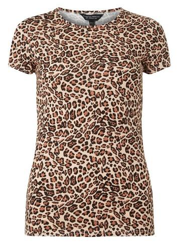 Dorothy Perkins Multi Colour Animal Print Crew Neck T-shirt