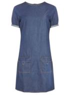 Dorothy Perkins *tall Blue Midwash Denim Shift Dress
